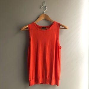Ann Taylor Sleeveless Red/Orange Sweater Shell